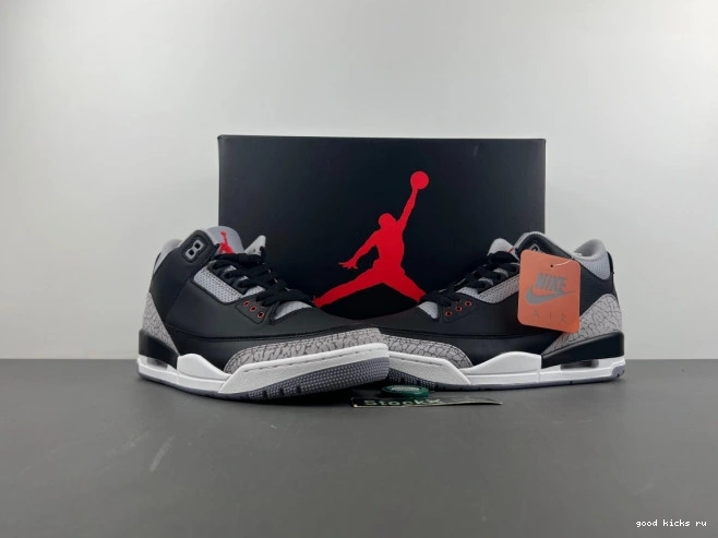 Cheap Jordan Cement Air 3 DN3707-010 Black 0701